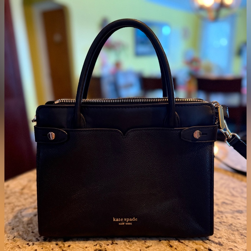 Kate Spade Black Leather Handbag-Excellent, like new condition!